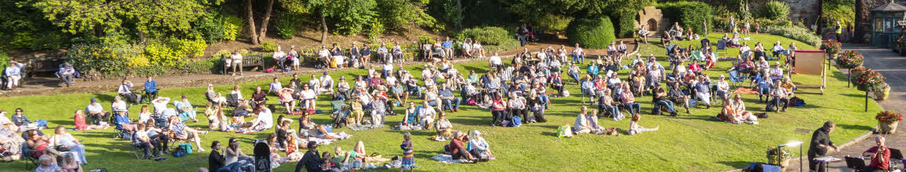 A picture of the audience at a concert in Shrewsbury Castle [pic: Andy Bell]
