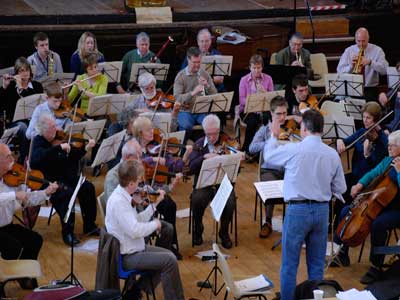Shrewsbury Symphony Orchestra Rehearsing